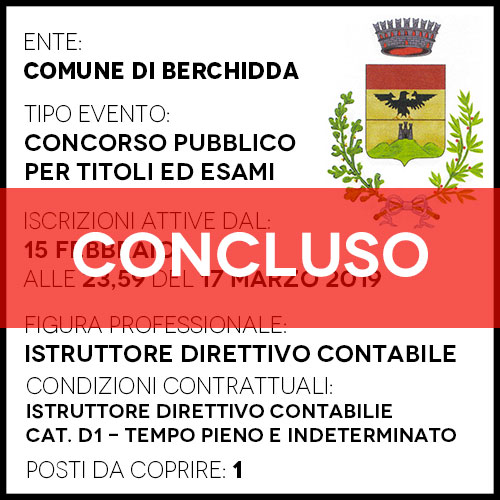 Comune di Berchidda - Istr. Dir. Contabile D1