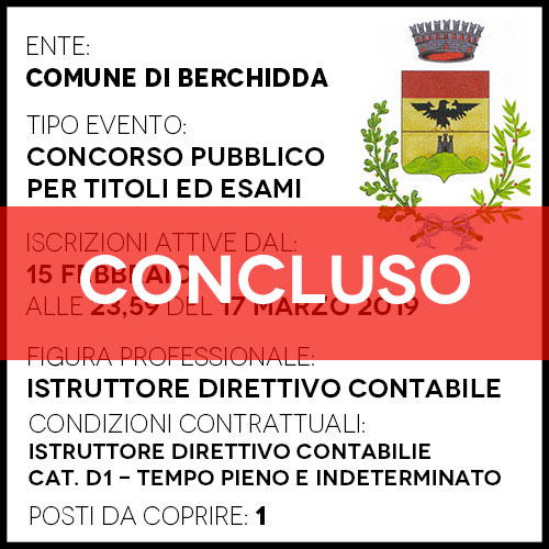 Comune di Berchidda - Istr. Dir. Contabile D1